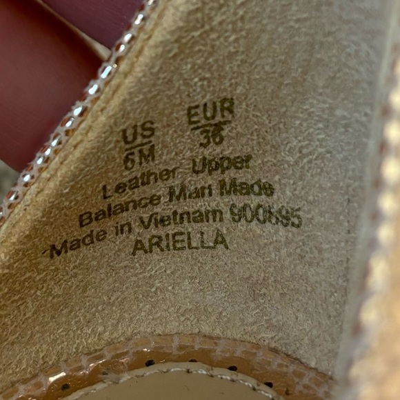 Sam Edelman Arielle Pink Sparkly Strappy Heel Pump Sexy Formal Dressy Metallic - Picture 4 of 10